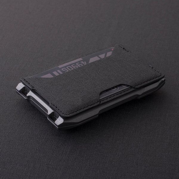 

metal cardholder rfid blocking wallet men business badge credit card holder small aviator minimalist for man, Red;black