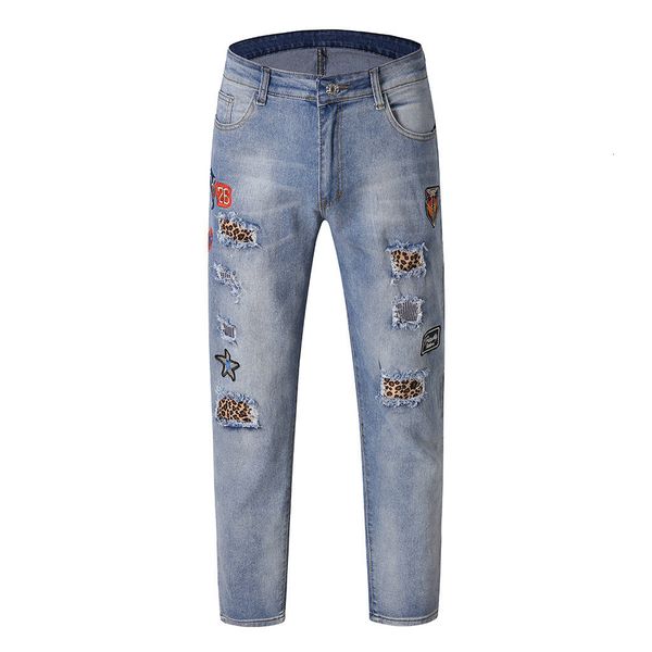 

blue classic fashion designer denim ny slim men casual jogging potlood long jeans