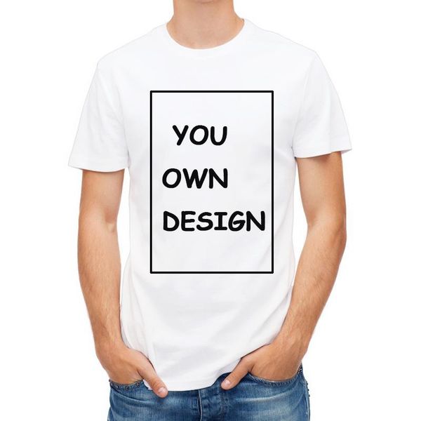 

men's t-shirts 2021 picture processing customized men t shirt print your own design / logo qr code /po casual tshirt, White;black