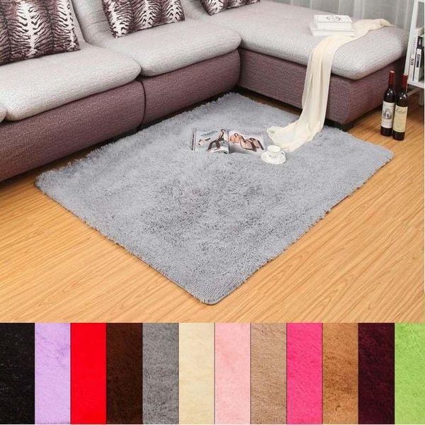 

carpets 80x120cm shaggy carpet rugs floor mats anti-skid baby nursery children room rug bedroom living silky