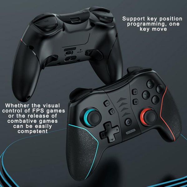 

game controllers & joysticks for switch wireless bluetooth-compatible handle six-axis somatosensory vibration with macro programming functio