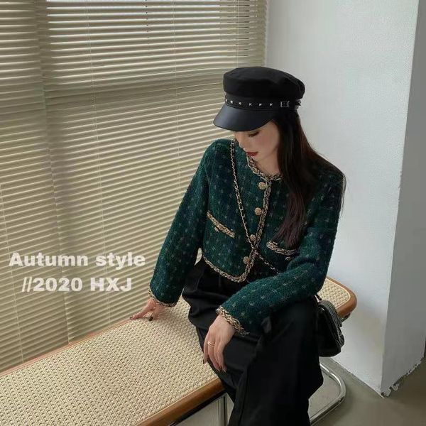 

fashion jackets women spring autumn vintage plaid versatile o-neck coat office lady korean style coats female casual streetwear, Black;brown