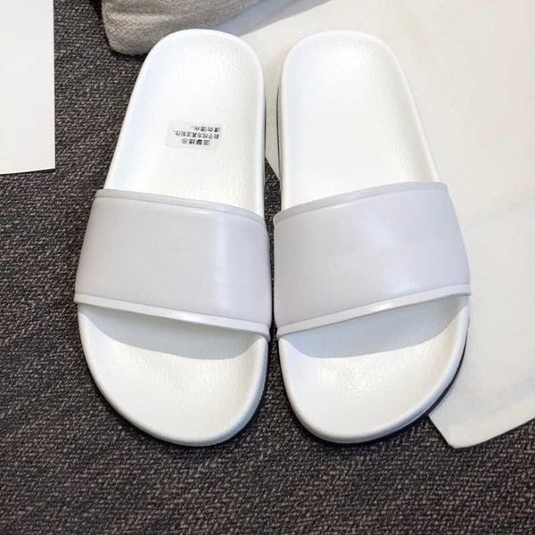 

2021 women slippers lovers outdoor indoor genuine leather men slippers ins comfortable mixed color designer, Black