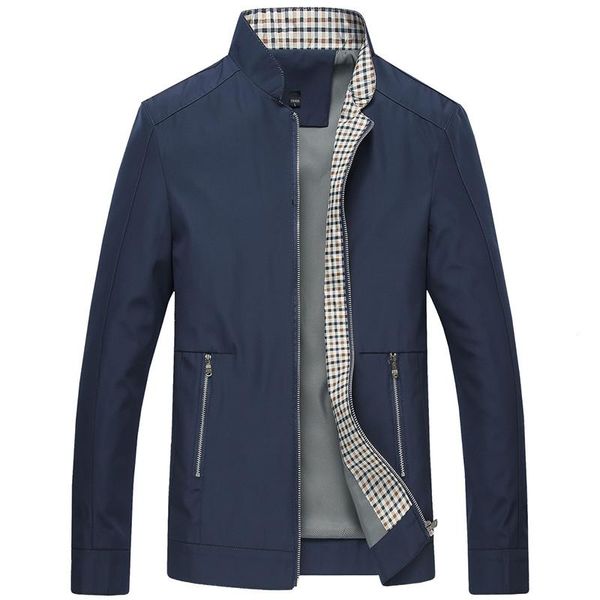 

men's jackets spring autumn casual coats solid color mens brand clothing stand collar male bomber, Black;brown
