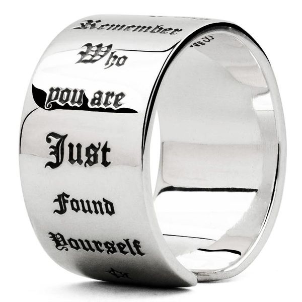 

cluster rings bible letters sterling silver 925 for man index ring fashion jewelry thumb mygrillz, Golden;silver