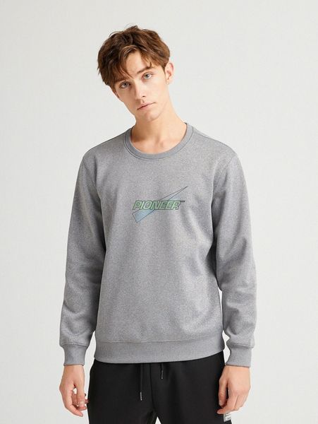 

men letter and geo print pullover c4gt#, Black