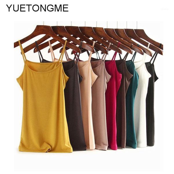 

women's tanks & camis spaghetti strap women halter v neck basic white cami sleeveless modal tank summer 2021 camisole bt093a