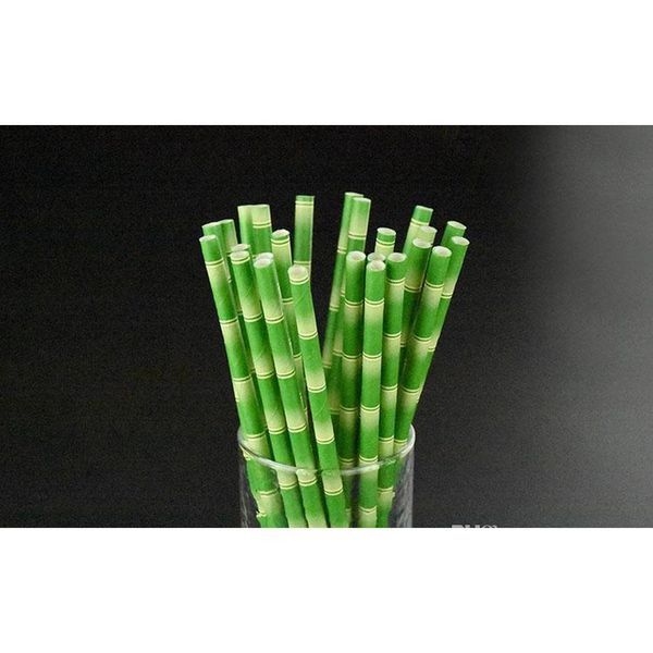 

19.5cm (7.7") biodegradable paper straw thick bamboo drinking paper straws for bar birth jllnwu sport777