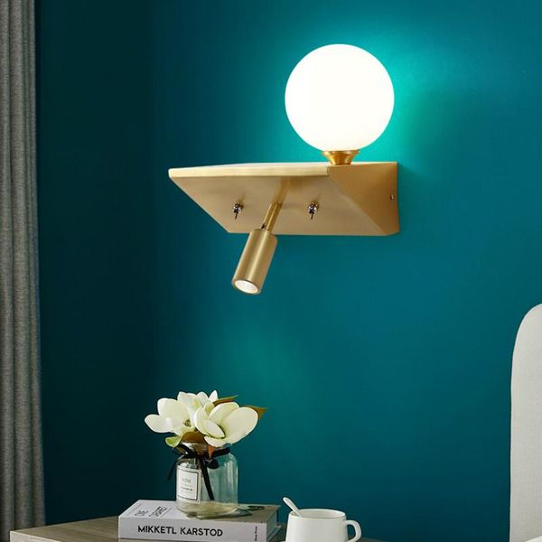 

wall lamp northern european-style modern simple bedroom bedside creative living room aisle personalized spotlight