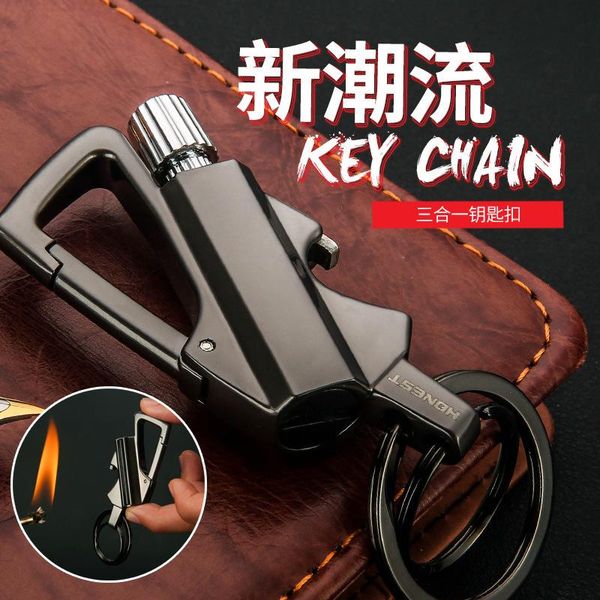 

keychains match metal multi-function car key ring gift, Silver