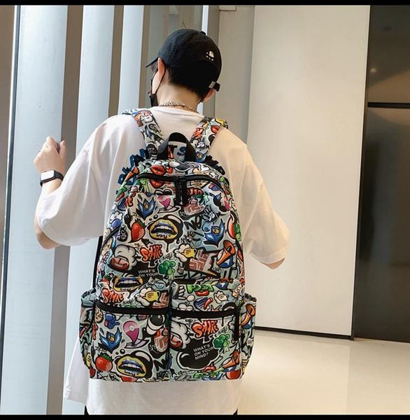 

backpack j3663 - leisure multi-function trend solid color large capacity