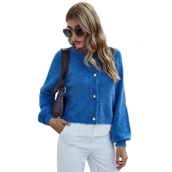 

2021 new autumn winter short knit sweaters for women long sleeve fashion sweater female vintage knitted cardigan coat femme cjco, White;black