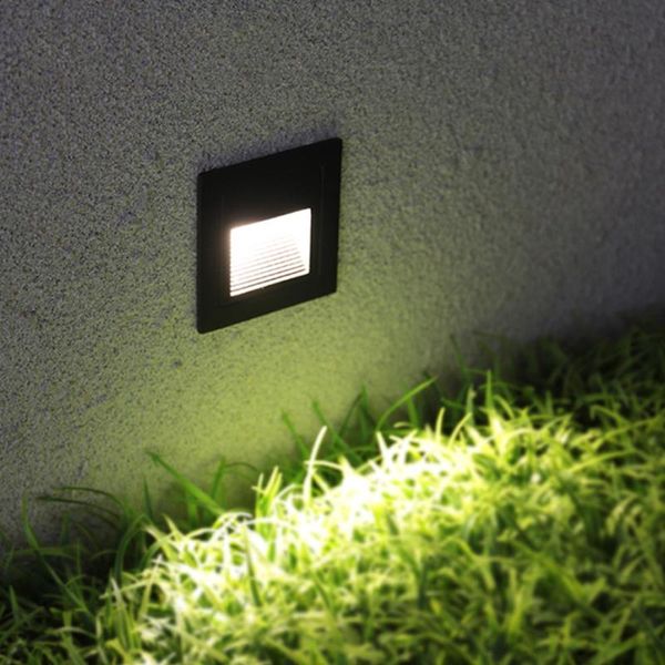 

outdoor wall lamps 10pcs 1w 3w waterproof led step light recessed garden villa pathway corner lamp stairway hallway stair