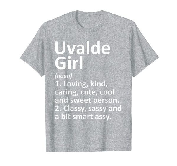 

uvalde girl tx texas funny city home roots gift t-shirt, White;black