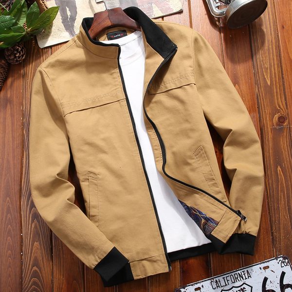 

2021 autumn mens fashion jackets coats man windbreaker jacket new male army outdoors clothes casual streetwear 4xl viv7, Black;brown