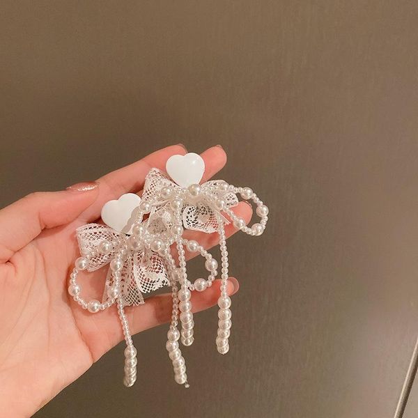 

dangle & chandelier arrival fashion pearl trendy water drop women earrings long tassle female korean jewelry, Silver