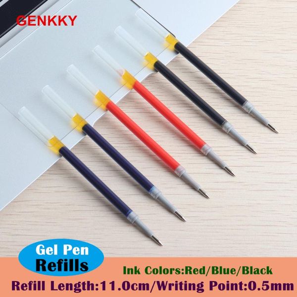 

gel pens 20 pcs pen refills length 11.0cm ink colors red blue black refill for shool office writing point 0.5mm stationery supplies