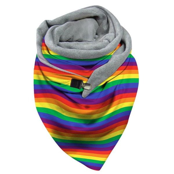 

women casual printing scarf fashion retro multi-purpose shawl button scarf creative and interesting bufanda, Blue;gray