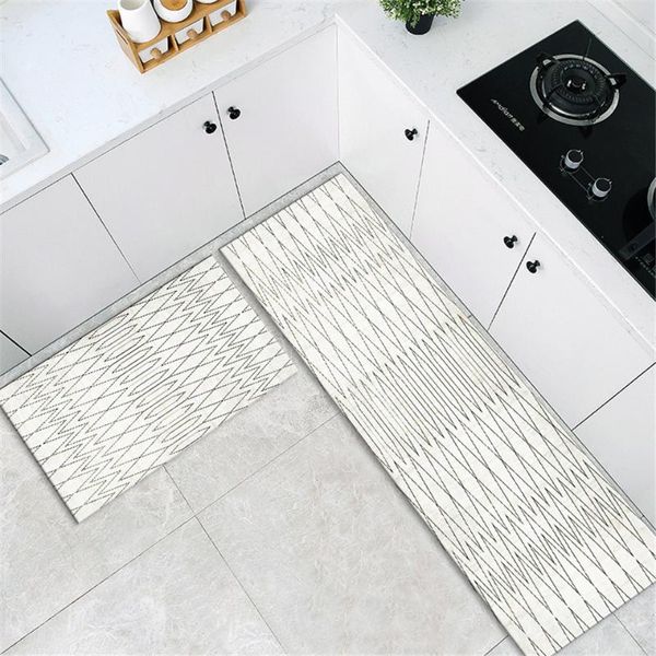 

carpets geometric white kitchen mat nordic style simple flannel floor for bedroom bedside hallway toilet washable