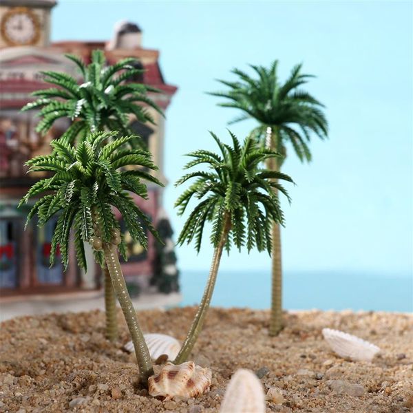 

decorative flowers & wreaths 15pcs scenery model coconut palm trees artificial plant simulation tree sand table tactical props home decor
