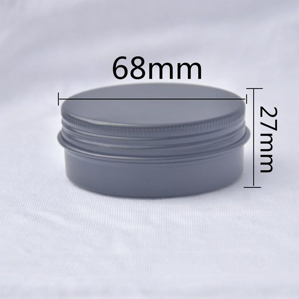 

storage bottles & jars matte black 60g aluminum lip pot skin care cream eyeshadow liquid base foundation container tins 50pcs