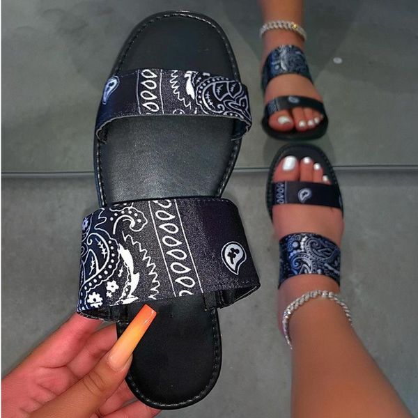 

slippers women print women's graffiti comfortable slides ladies outdoor female beach shoes woman open toe flats plus size 36-43, Black