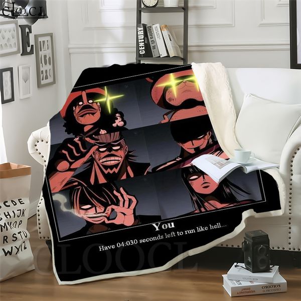 

cloocl anime onepiece 3d print harajuku air conditioning blanket teens bedding throw blankets plush quilt