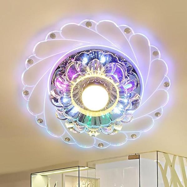 

modern led crystal ceiling light circular mini colorful ceiling lamp luminarias rotunda light for living room aisle corridor ki