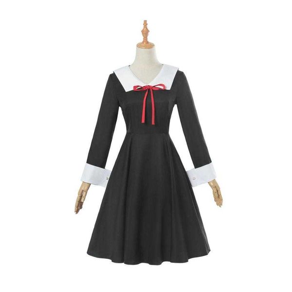 Anime Fujiwara Chika Cosplay Costume Wigs Girl School Uniforms Terno Shinomiya Kaguya Sama amor é guerra mulheres vestido de festa C50C11 Y0913