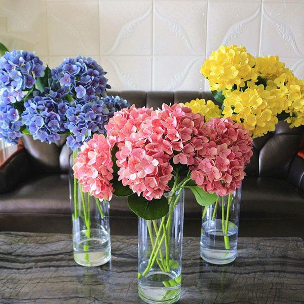 

model handfeel hydrangea single stem home decoration artificial flower imitation flowers hydrangea wedding plastic flowers