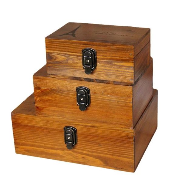 

jewelry pouches, bags retro wood box storage organizer with lock vintage case earrings dresser decor gift, Pink;blue