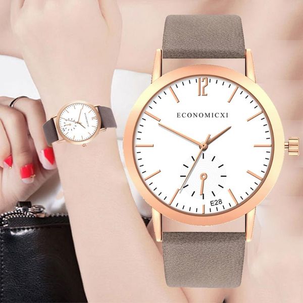 

wristwatches women's watches authentic fashion trend korean ladies casual student real belt quartz, Slivery;brown