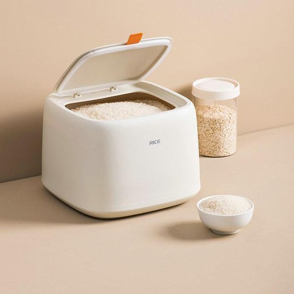 

storage bottles & jars flip cover non toxic safety rice box household insect proof and dustproof simple fashion