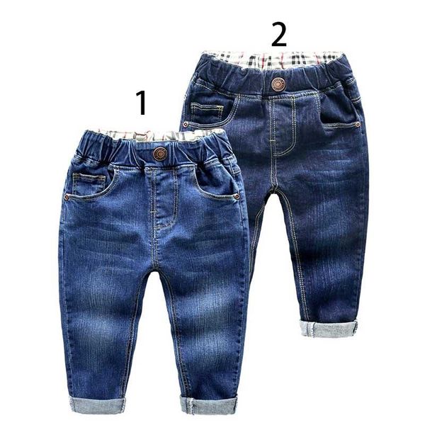 

jeans 2021 children pants boys spring and autumn cotton bottom kids clothes, Blue