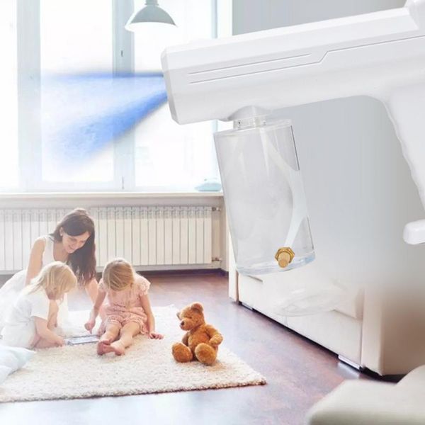 

300ml usb charging wireless blue light nano steam gun atomizing disinfection-sprayer gun home office vapor nano spray machine