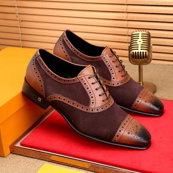 

dress shoes men's business leather brooke carved gentleman, Black