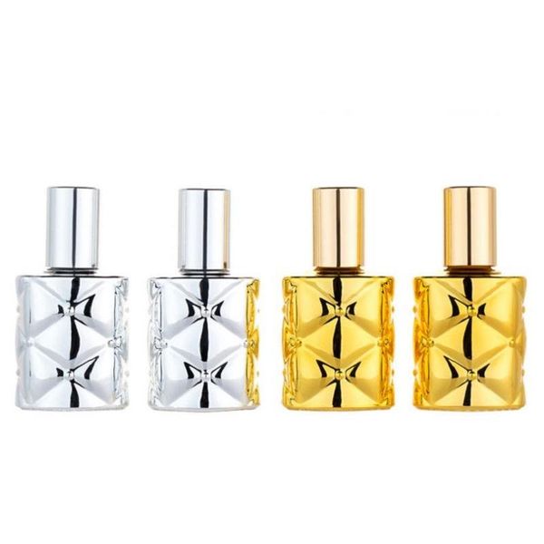 

storage bottles & jars 10ml gold silver glass roll on ball portable essential oil vials stainless steel roller cosmetic perfume refillable b