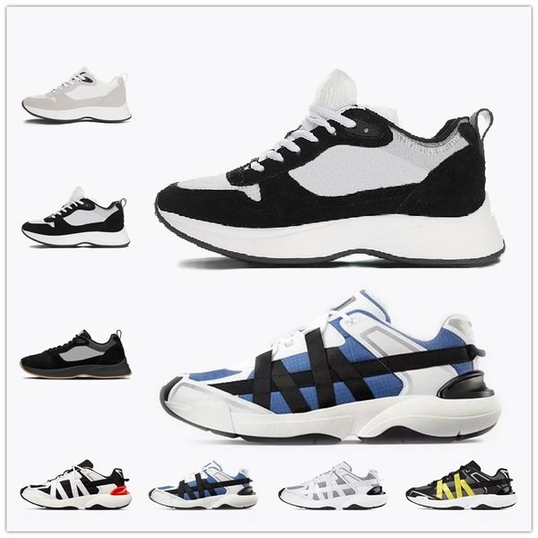 

with box]new men b25 b24 sneaker oblique runner trainers black rubber platform shoes real leather mesh sport shoes