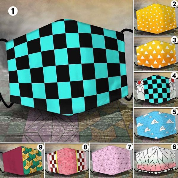 

designer masks facemask 2021 cartoon ghost killing blade printed dust-proof filter element men's and women's protective mask