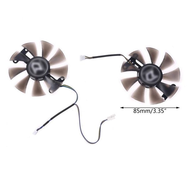 

fans & coolings 2x 85mm pld10015b12h 0.55a rx580 rx590 for powercolor dataland radeon rx 580 590