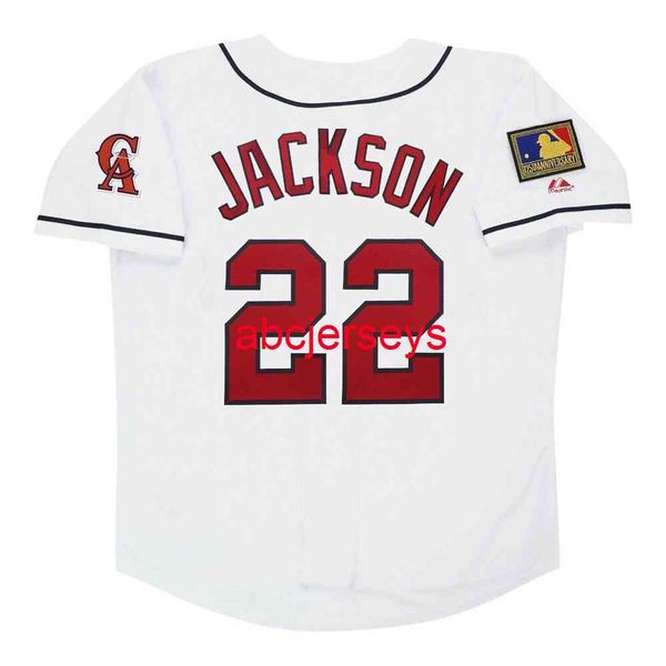 

stitched custom bo jackson 1994 home white jersey w/ 125th patch add name number baseball jersey, Black