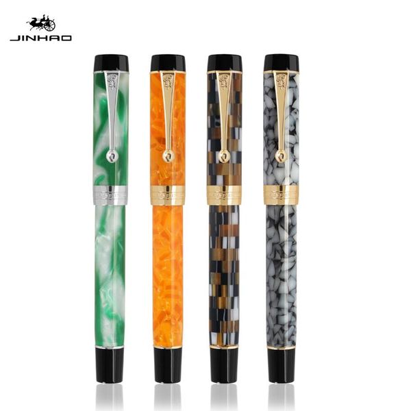 

fountain pens jinhao 100 centennial resin pen multicolor golden clip converter writing business & office gift
