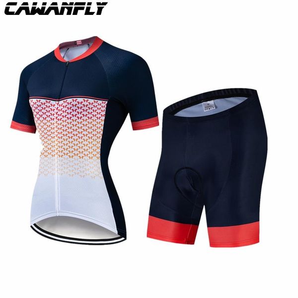 

racing sets cawanfly cycling shirt women summer shorts wear bike malliot bicycle clothes suits riding ciclista feminine, Black;blue