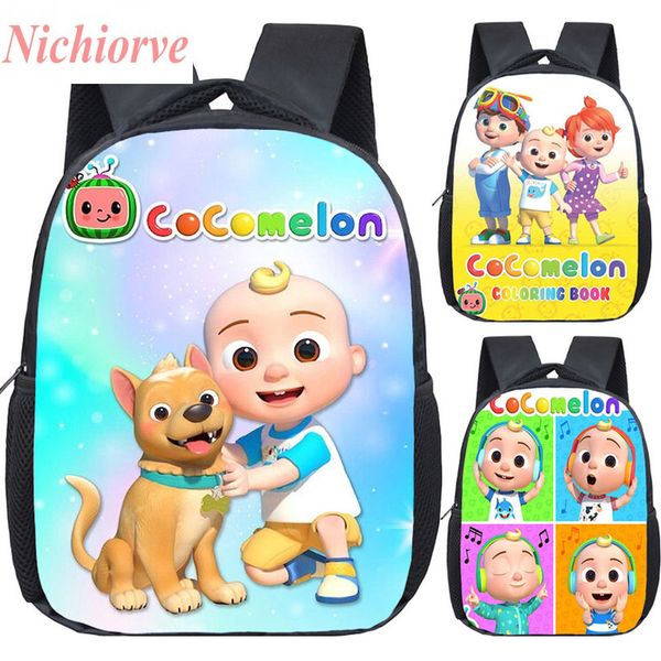 

12 inch jj cocomelon backpack for kids kindergarten school bags children cartoon school backpacks girls boys bookbag mochila