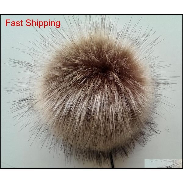 

sell colourful 13-15cm size faux fur balls for decoration, artificial fur pom pom balls, 50pcs qylauc new_dhbest, Silver