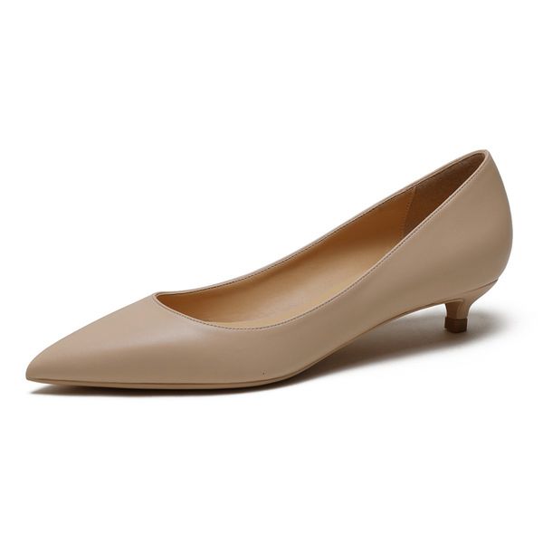 

dress shoes pointed toe soft sheepskin leather thin heel 3cm high heels pumps women simple office comfortable work female m0001 l9, Black