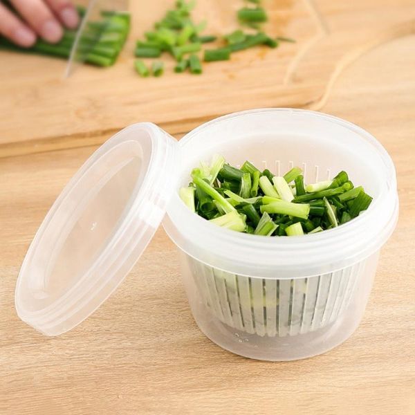 

storage bottles & jars modern kitchen refrigerator fresh box ginger garlic onion drain container for cooking vegetables fruit