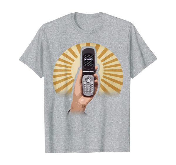 

vintage - generation z meme | funny flip phone | ok boomer t-shirt, White;black