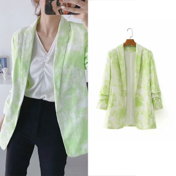 

women's jackets han edition small pure fresh and sweet green dye long coat suit winter fashion woman without buckle design gqab, Black;brown
