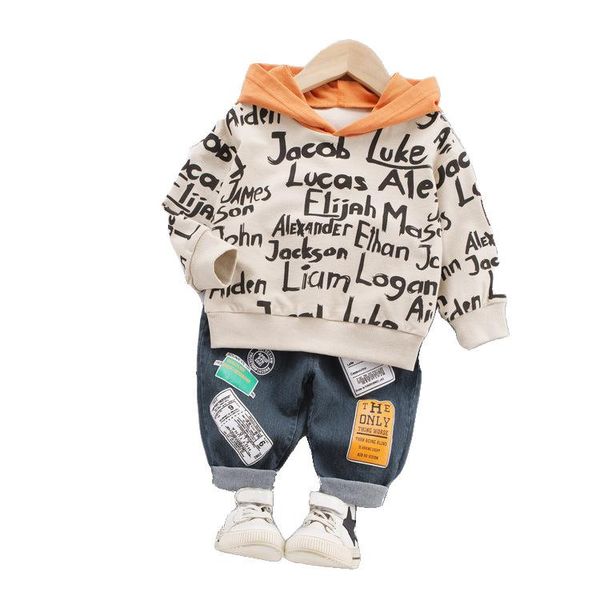 

clothing sets toddler boys set spring autumn baby boy suits cartoon children girls sports tracksuits, White